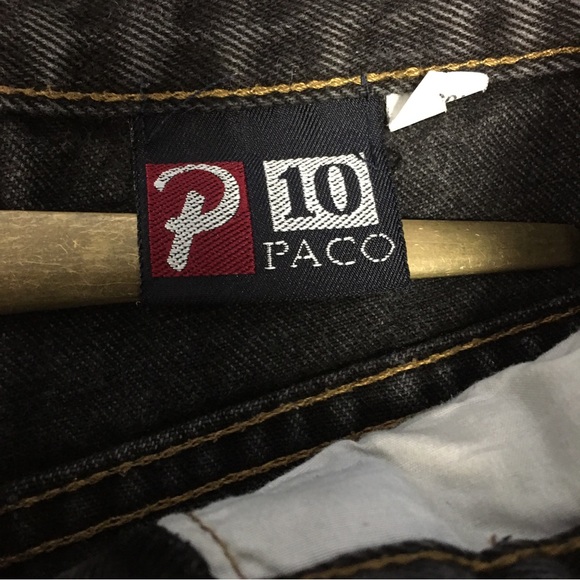 Vintage Paco Baggy Skater Streetwear Black Jeans (Boys 10) - Picture 6 of 11